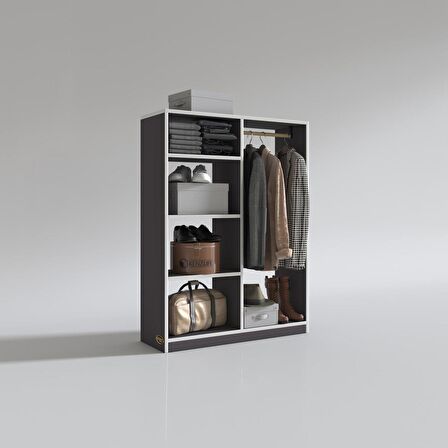 Kenzlife giysi dolabı taci 120*090*30 gri gardırop