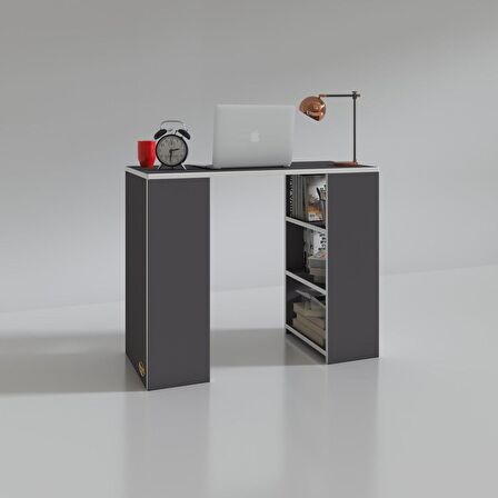 Kenzlife bilgisayar çalışma masası venüs gri ofis sekreter laptop