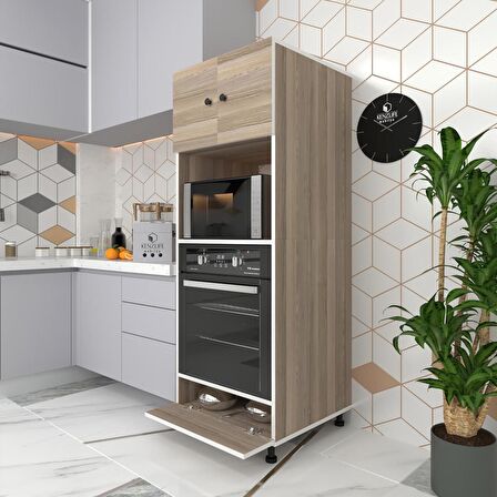 Kenzlife fırın dolabı halide crd 162*60*56 mutfak kapaklı ayaklı banyo kiler ofis