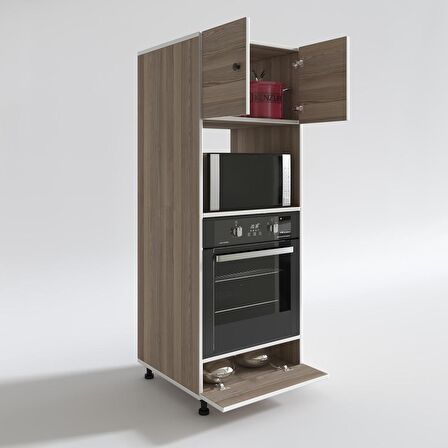 Kenzlife fırın dolabı halide crd 162*60*56 mutfak kapaklı ayaklı banyo kiler ofis