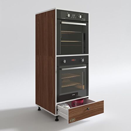 Kenzlife fırın dolabı naime cvz 145*60*56 mutfak çekmeceli ayaklı banyo kiler ofis