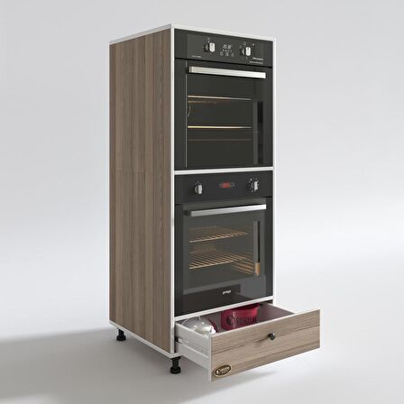 Kenzlife fırın dolabı naime crd 145*60*56 mutfak çekmeceli ayaklı banyo kiler ofis