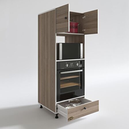 Kenzlife fırın dolabı kamile crd 162*60*56 mutfak çekmeceli ayaklı banyo kiler ofis