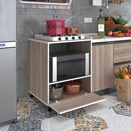 Kenzlife ocak dolabı bennu crd 85*70*60 XLARGE kapaklı hazır mutfak klasik setüstü ocak için sabit tabla