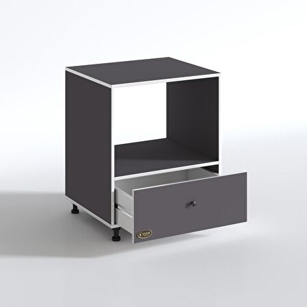 Kenzlife ocak dolabı nevresel gri 85*70*60 XLARGE çekmeceli hazır mutfak klasik setüstü ocak için sabit tabla