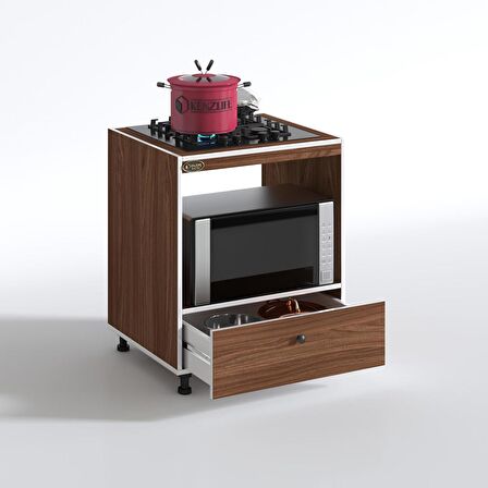 Kenzlife ocak dolabı piraye cvz 85*70*60 XLARGE çekmeceli hazır mutfak ankastre gömme ocak için