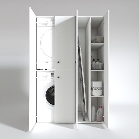 Kenzlife çamaşır-kurutma makinesi dolabı kapaklı yaromira byz 180*120*60 banyo arkalıksız