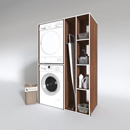 Kenzlife çamaşır-kurutma makinesi dolabı alyusha cvz 180*120*60 banyo kapaksız arkalıksız