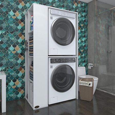 Kenzlife çamaşır-kurutma makinesi dolabı demyan byz 180*090*60 banyo kapaksız arkalıksız