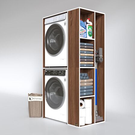 Kenzlife çamaşır-kurutma makinesi dolabı demyan cvz 180*090*60 banyo kapaksız arkalıksız