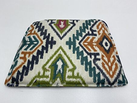 Knsz sırt minderi 1 li mazlum kilim desen kumaş cırtlı tel sandalyesi sırtı için