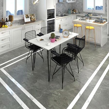 Knsz masa sandalye takımı hem75mazlum byzsyh 100*070 klç 4 sandalye syhsyh kolçaklı