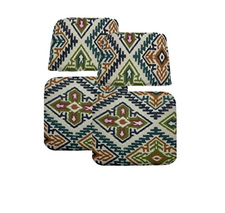 Knsz minder seti 2 li zng&mğr&uslu kilim desen oturma ve sırt tel sandalyesi minderi bir arada