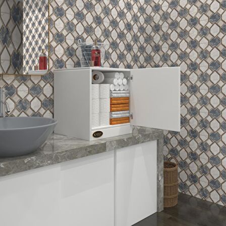 Kenzlife kapaklı mutfak dolabı melek29 byz 039x029x29 banyo ofis komodin (m)