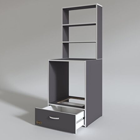 Kenzlife ankastre fırın dolabı aybirgen gri 165*60*56 mutfak çekmeceli