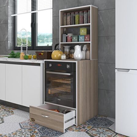 Kenzlife ankastre fırın dolabı aybirgen crd 165*60*56 mutfak çekmeceli