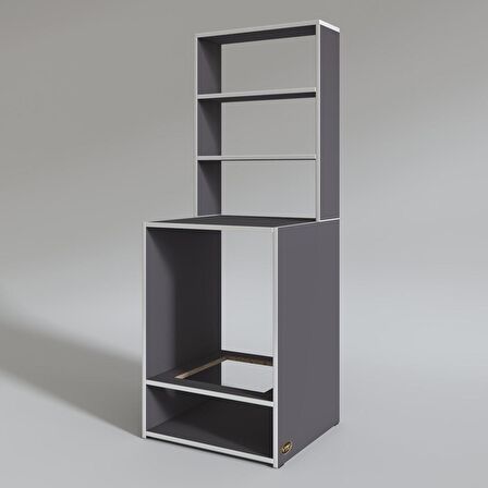 Kenzlife ankastre fırın dolabı canfeza gri 165*60*56 mutfak raflı