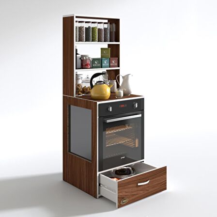 Kenzlife ankastre fırın dolabı gönül cvz 165*60*56 mutfak çekmeceli