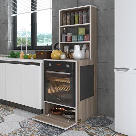 Kenzlife ankastre fırın dolabı hümeyra crd 165*60*56 mutfak kapaklı