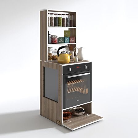 Kenzlife ankastre fırın dolabı hümeyra crd 165*60*56 mutfak kapaklı