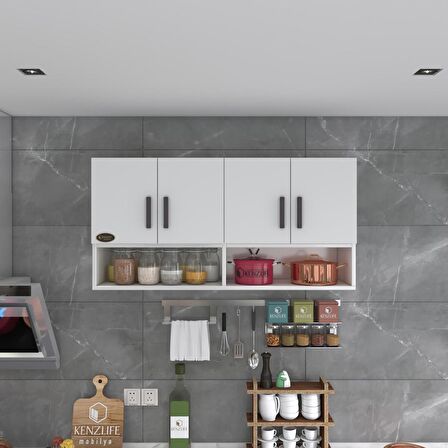 Kenzlife hazır mutfak vesper byz 060*120*22 mutfak banyo dolabı kapaklı raflı
