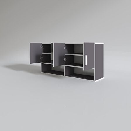 Kenzlife hazır mutfak vesper gri 060*120*22 mutfak banyo dolabı kapaklı raflı