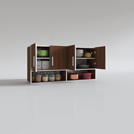 Kenzlife hazır mutfak vesper cvz 060*120*22 mutfak banyo dolabı kapaklı raflı