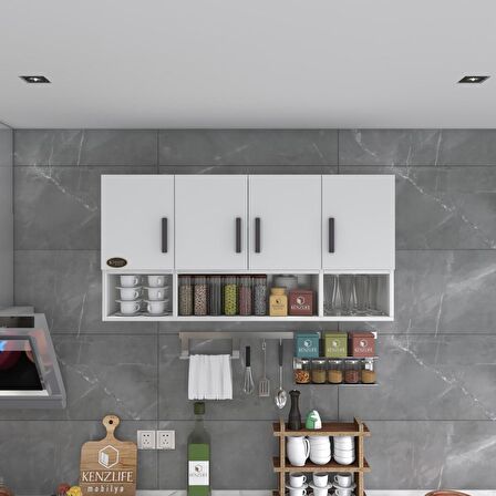 Kenzlife hazır mutfak severus byz 060*120*22 mutfak banyo dolabı kapaklı raflı