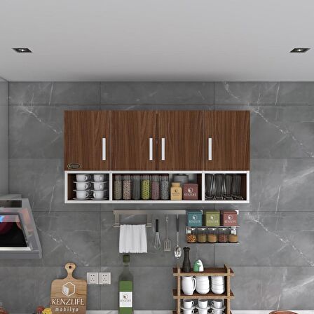Kenzlife hazır mutfak severus cvz 060*120*22 mutfak banyo dolabı kapaklı raflı