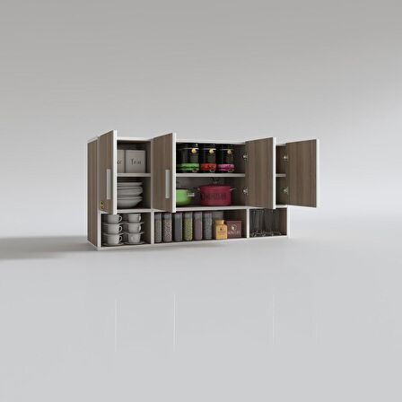 Kenzlife hazır mutfak severus crd 060*120*22 mutfak banyo dolabı kapaklı raflı