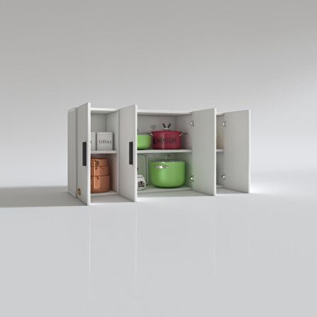 Kenzlife hazır mutfak merlanda byz 060*120*22 mutfak banyo dolabı kapaklı raflı