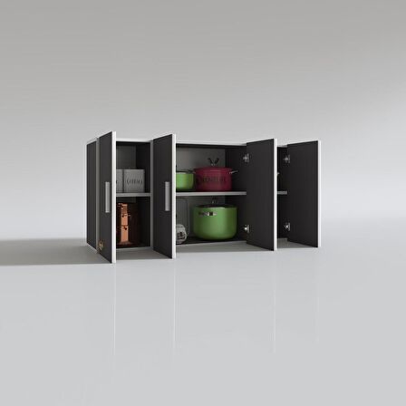 Kenzlife hazır mutfak merlanda gri 060*120*22 mutfak banyo dolabı kapaklı raflı