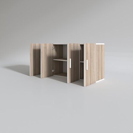 Kenzlife hazır mutfak merlanda crd 060*120*22 mutfak banyo dolabı kapaklı raflı