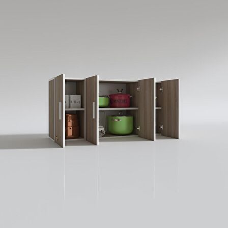 Kenzlife hazır mutfak merlanda crd 060*120*22 mutfak banyo dolabı kapaklı raflı