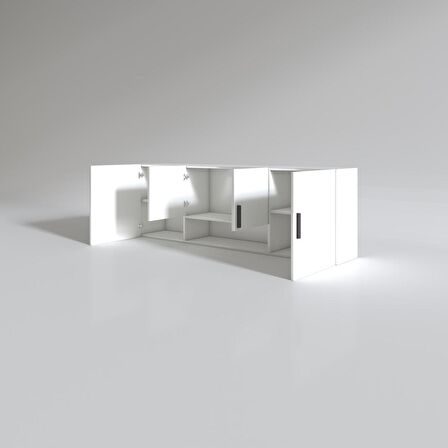 Kenzlife hazır mutfak packey byz 060*180*22 mutfak banyo dolabı kapaklı raflı