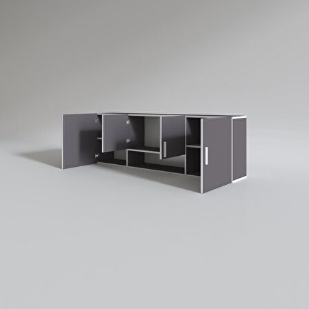 Kenzlife hazır mutfak packey gri 060*180*22 mutfak banyo dolabı kapaklı raflı