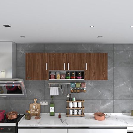 Kenzlife hazır mutfak packey cvz 060*180*22 mutfak banyo dolabı kapaklı raflı