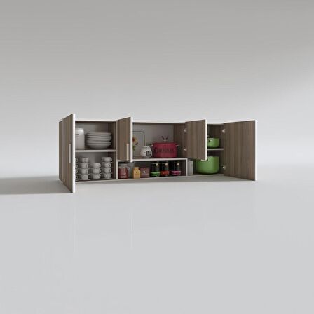 Kenzlife hazır mutfak packey crd 060*180*22 mutfak banyo dolabı kapaklı raflı