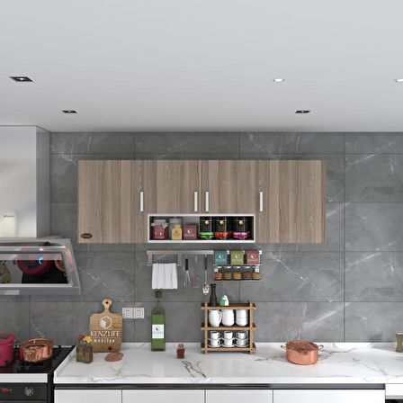 Kenzlife hazır mutfak packey crd 060*180*22 mutfak banyo dolabı kapaklı raflı