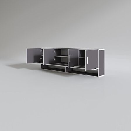 Kenzlife hazır mutfak perenna gri 060*180*22 mutfak banyo dolabı kapaklı raflı