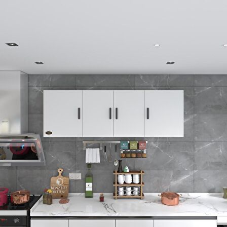 Kenzlife hazır mutfak silvanus byz 060*180*22 mutfak banyo dolabı kapaklı raflı