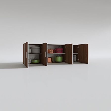 Kenzlife hazır mutfak silvanus cvz 060*180*22 mutfak banyo dolabı kapaklı raflı