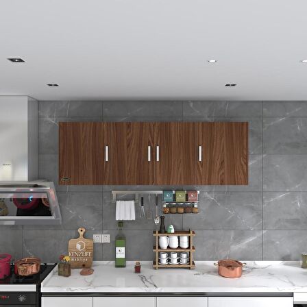 Kenzlife hazır mutfak silvanus cvz 060*180*22 mutfak banyo dolabı kapaklı raflı