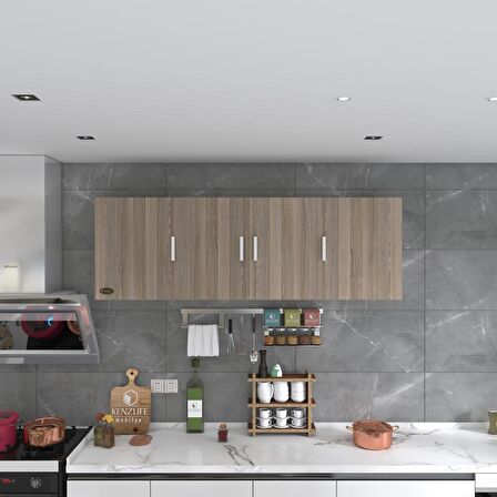 Kenzlife hazır mutfak silvanus crd 060*180*22 mutfak banyo dolabı kapaklı raflı