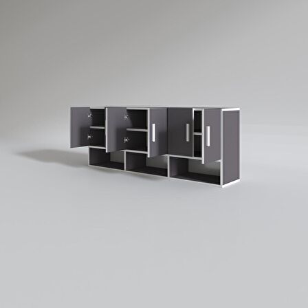 Kenzlife hazır mutfak vice gri 060*180*22 mutfak banyo dolabı kapaklı raflı