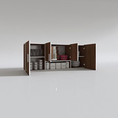 Kenzlife hazır mutfak floro22 cvz 060*150*22 mutfak banyo dolabı kapaklı raflı