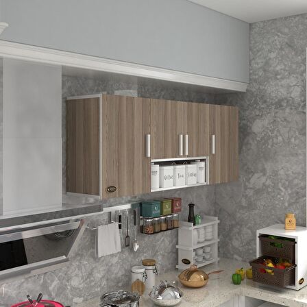 Kenzlife hazır mutfak floro22 crd 060*150*22 mutfak banyo dolabı kapaklı raflı