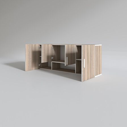 Kenzlife hazır mutfak floro22 crd 060*150*22 mutfak banyo dolabı kapaklı raflı