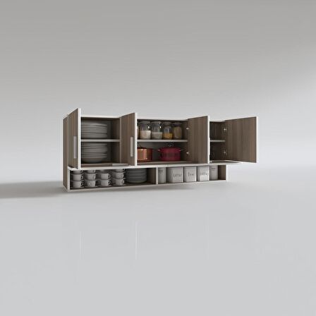 Kenzlife hazır mutfak general crd 060*150*22 mutfak banyo dolabı kapaklı raflı