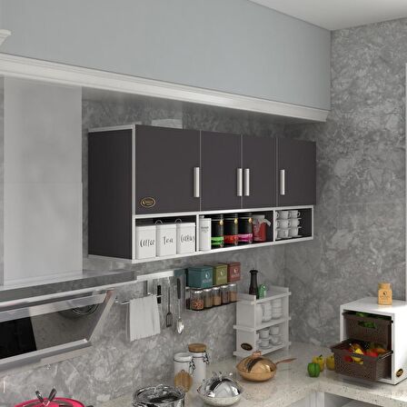Kenzlife hazır mutfak konsta gri 060*150*22 mutfak banyo dolabı kapaklı raflı